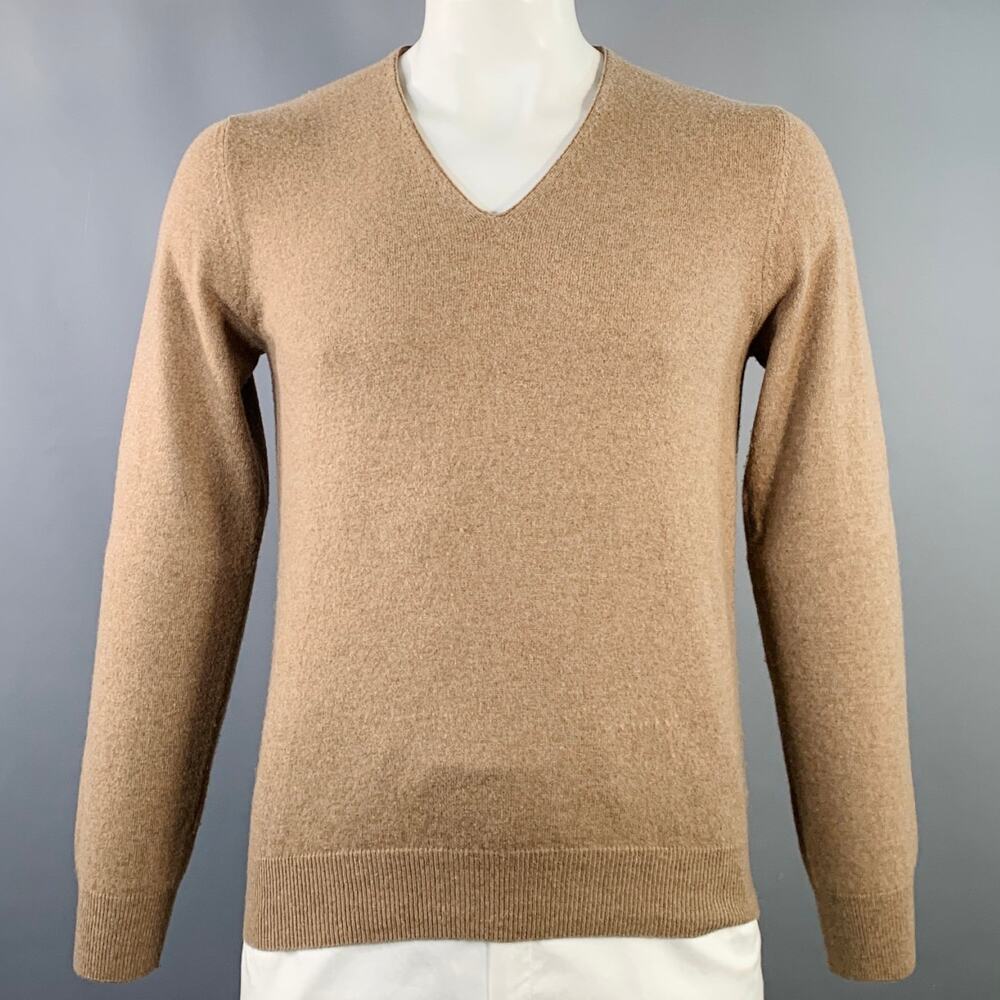 MAISON MARTIN MARGIELA 2012 Size L Camel Cashmere V-Neck Pullover